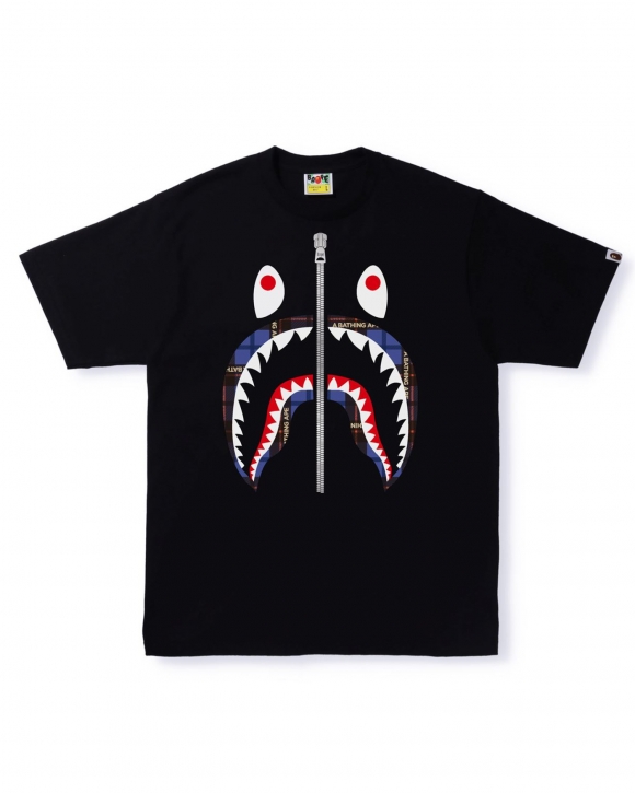 BAPE Logo Check Shark Tee